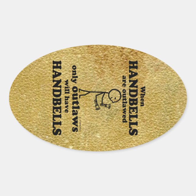 Sticker ovale interdit par Handbells (Devant)