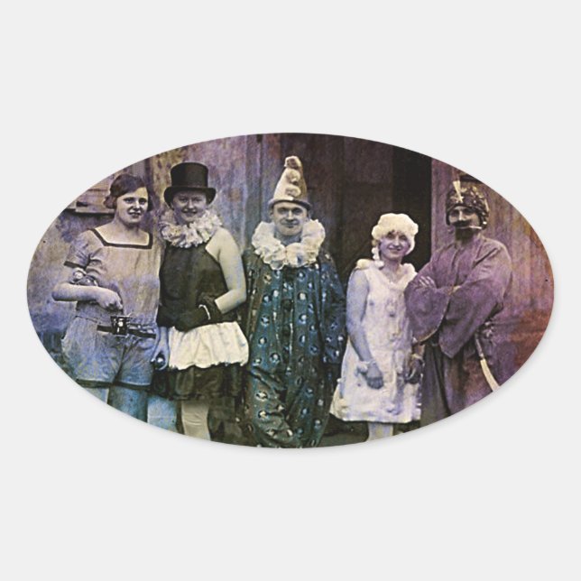 Sticker Ovale Interval au cirque (Devant)