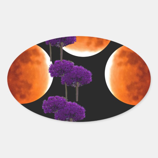 Sticker Ovale Intrusion violette (Devant)