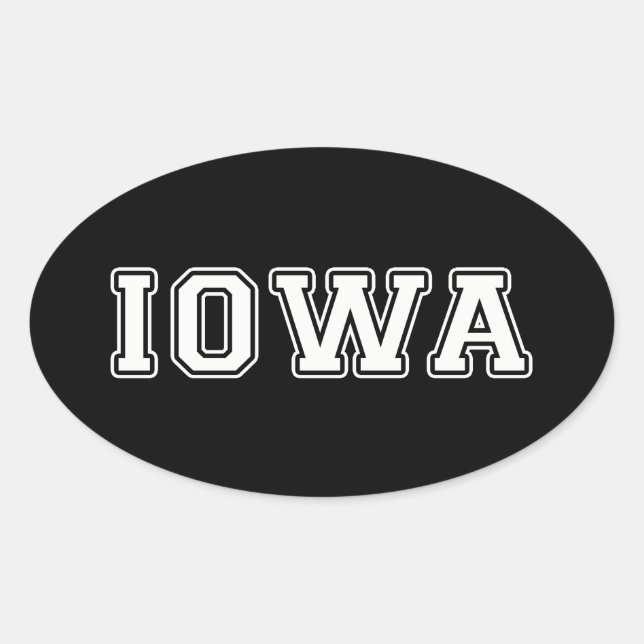 Sticker Ovale Iowa (Devant)