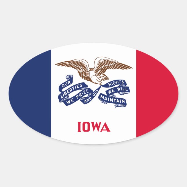 Sticker Ovale Iowa (Devant)