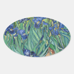 Sticker Ovale Irises par Van Gogh