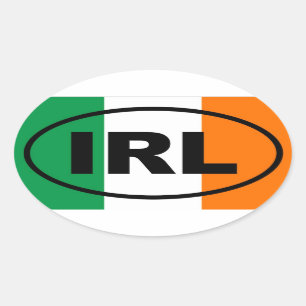 Sticker Ovale Irlande IRL Europe