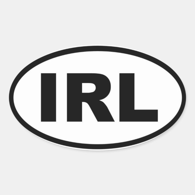 Sticker Ovale Irlande - IRL - Europe (Devant)