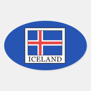 Sticker Ovale Islande