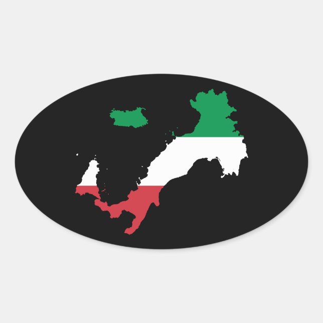 Sticker Ovale Italie (Devant)