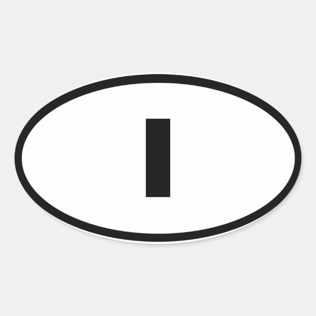 Sticker Ovale Italie - I - Europe (Devant)