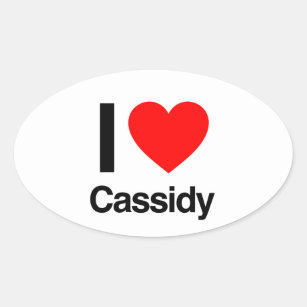 Sticker Ovale j'adore cassidy