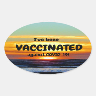 Sticker Ovale "J'ai été vacciné"