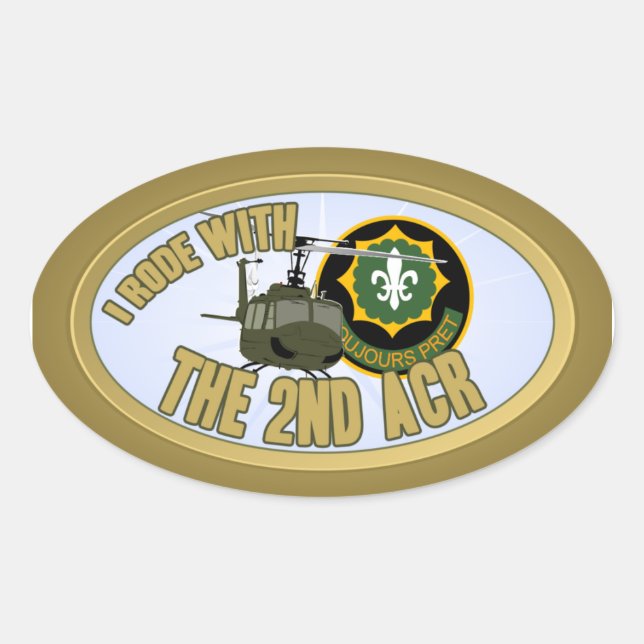 Sticker Ovale J'Ai Roulé Avec La 2E RCA (Devant)