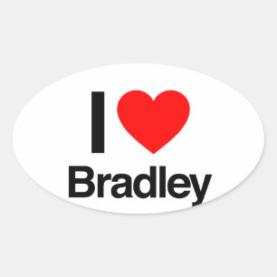 Sticker Ovale j'aime bradley