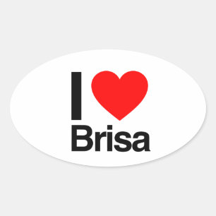 Sticker Ovale j'aime brisa