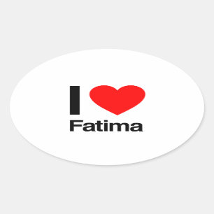 Sticker Ovale j'aime fatima