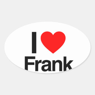 Sticker Ovale j'aime frank