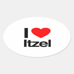 Sticker Ovale j'aime itzel