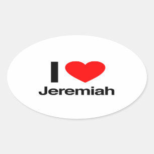 Sticker Ovale j'aime jeremiah