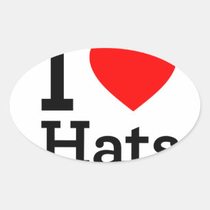 Sticker Ovale J'aime les Casquettes