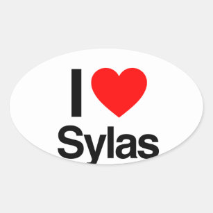 Sticker Ovale j'aime les sylas