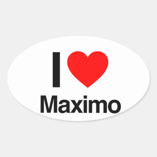 Sticker Ovale j'aime maximo
