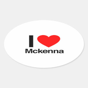 Sticker Ovale j'aime mckenna
