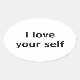 Sticker Ovale J'aime ton moi