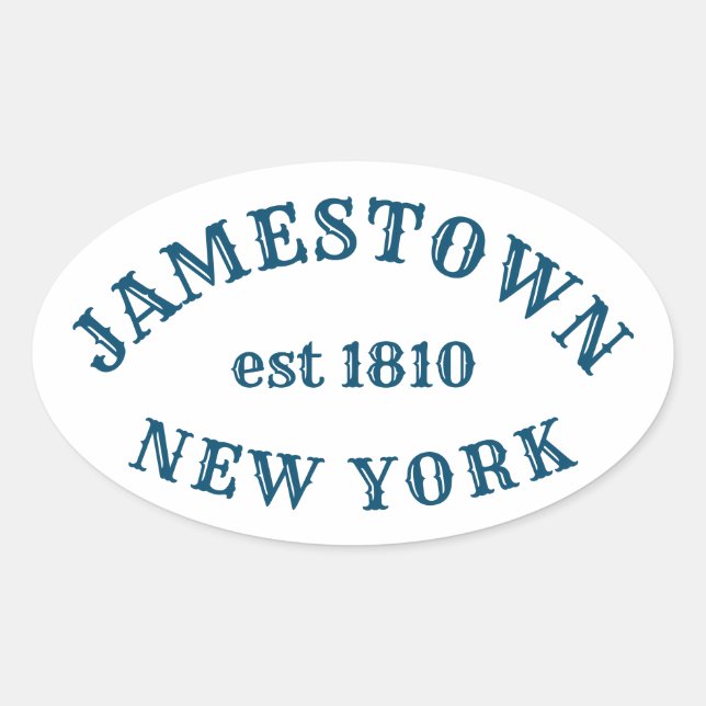 Sticker Ovale Jamestown, New York (Devant)