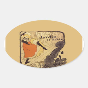 Sticker Ovale Jardin de Paris - Toulouse-Lautrec