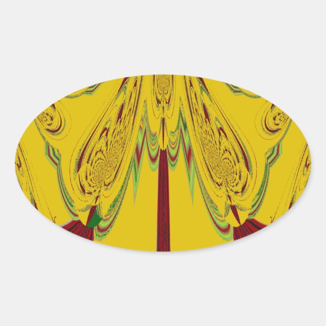 Sticker Ovale jaune (Devant)