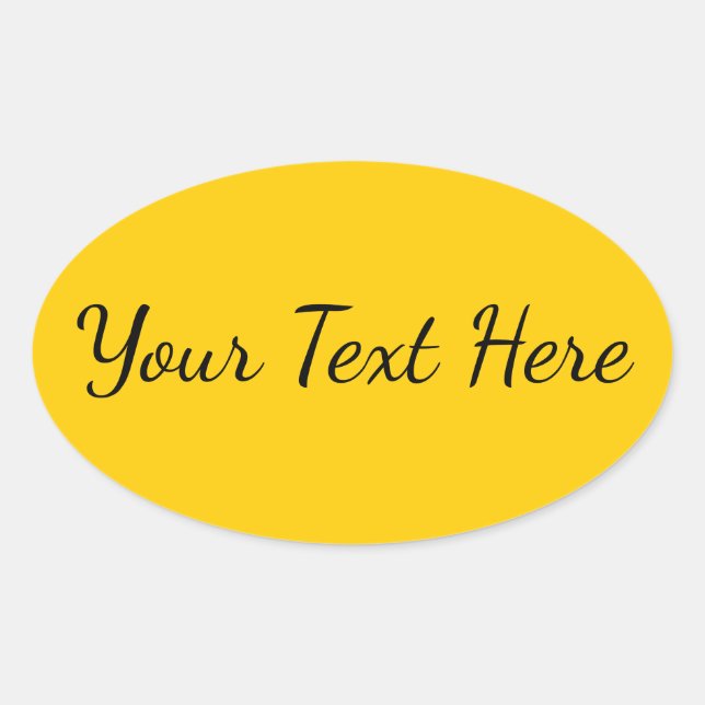 Sticker Ovale Jaune Gras (Devant)
