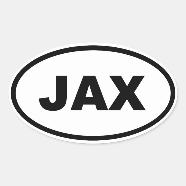 Sticker Ovale JAX Jackson (Devant)