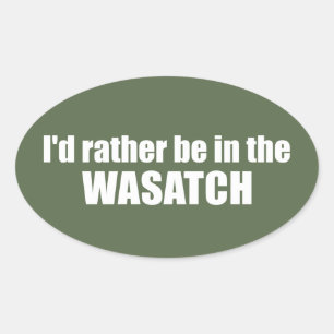 Sticker Ovale Je Préférerais Être Dans Le Désert