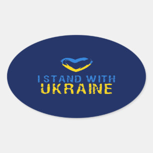 Sticker Ovale Je Suis Avec L'Ukraine