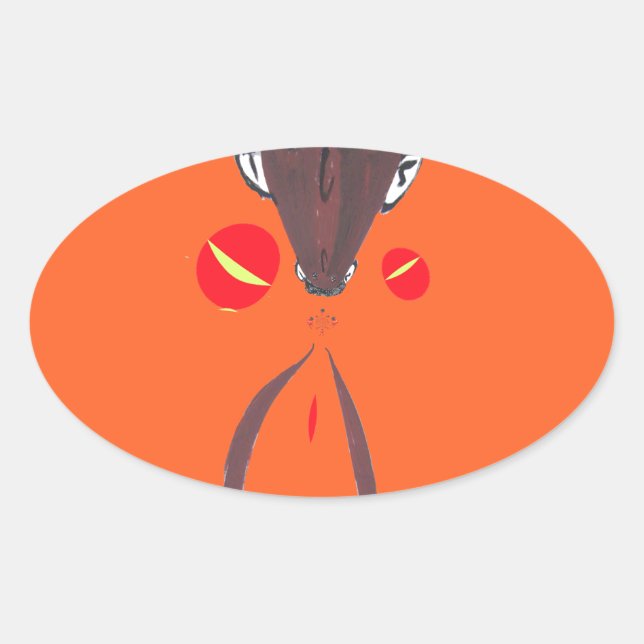 Sticker Ovale Je vous aime Nakupenda Swahili (Devant)