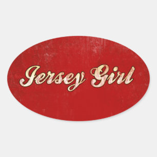 Sticker Ovale Jersey Girl