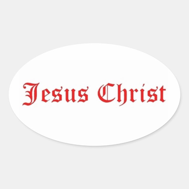 STICKER OVALE JESUS CHRIST (Devant)