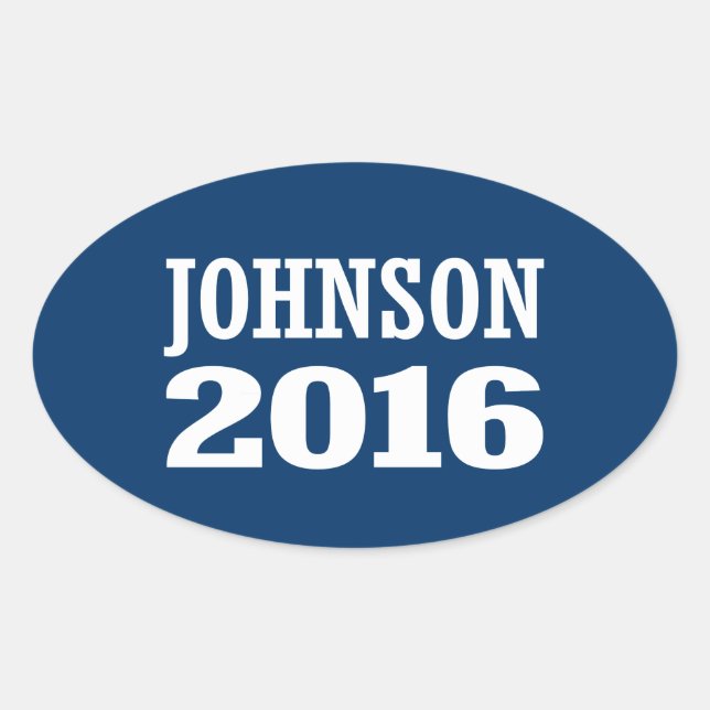 Sticker Ovale Johnson - Ron Johnson 2016 (Devant)