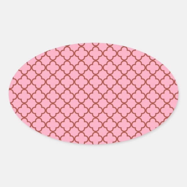 Sticker Ovale Joli en cadeaux roses filles (Devant)