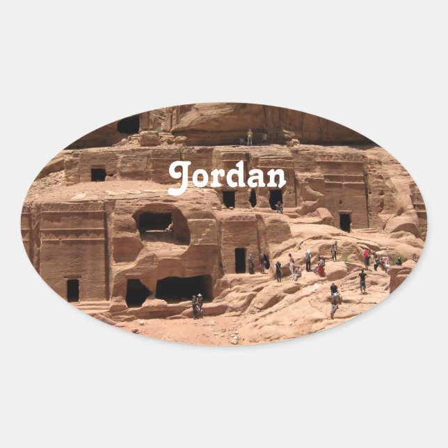 Sticker Ovale Jordanie (Devant)