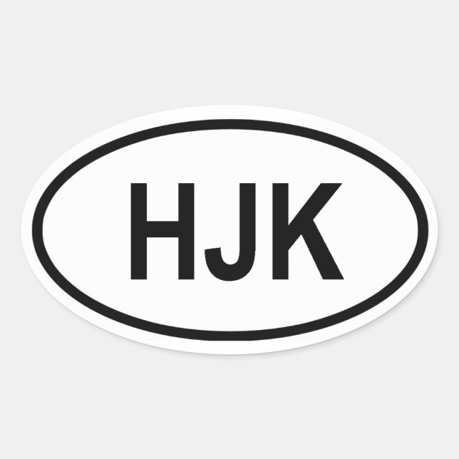Sticker Ovale Jordanie "HJK" (Devant)