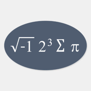 Sticker Ovale Jour de Pi J'ai Mangé de la Tarte i 8 sum pi Autoc
