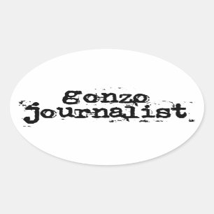 Sticker Ovale Journaliste particulier