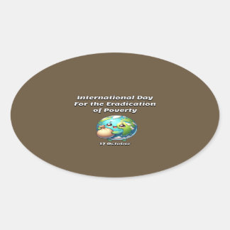 Sticker Ovale Journée internationale pour l'élimination de la pa