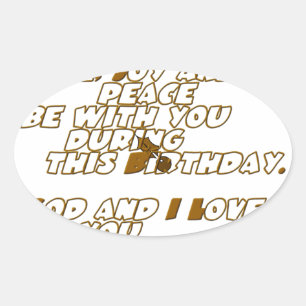 Sticker Ovale Joyeux anniversaire