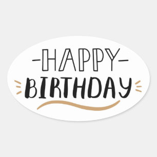 Sticker Ovale Joyeux anniversaire