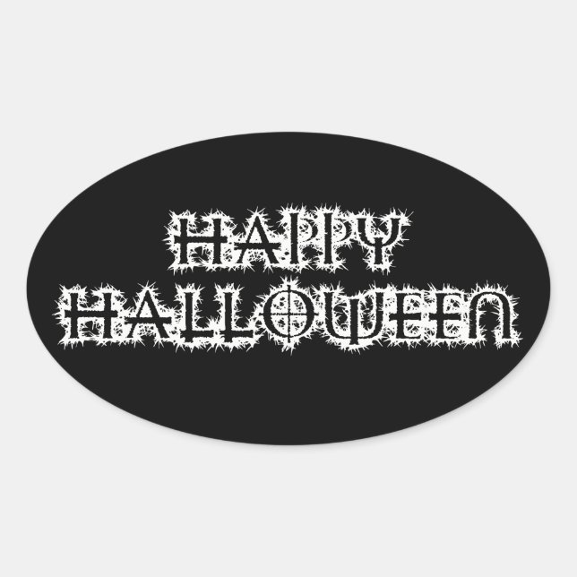 Sticker Ovale Joyeux Halloween (Devant)