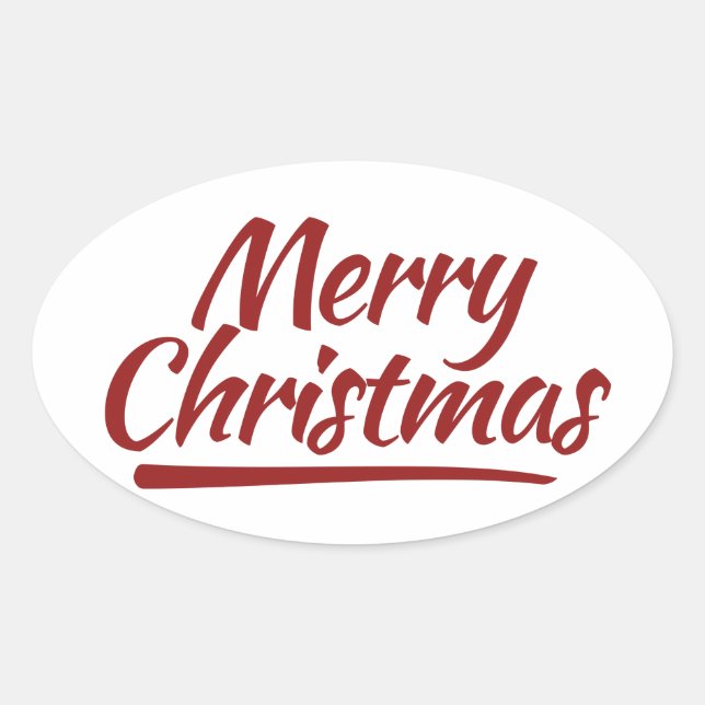 Sticker Ovale Joyeux Noël (Devant)