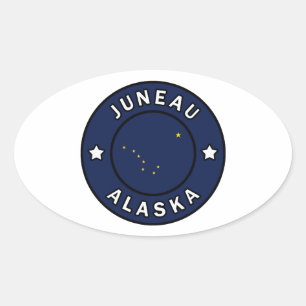 Sticker Ovale Juneau Alaska