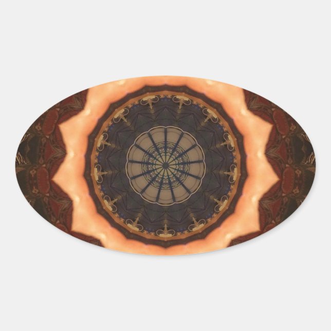 Sticker Ovale Kaleidoscope 1 (Devant)