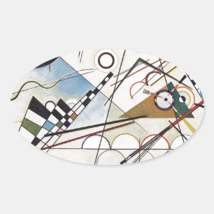 Sticker Ovale Kandinsky 1923/composition viii/pixdecines