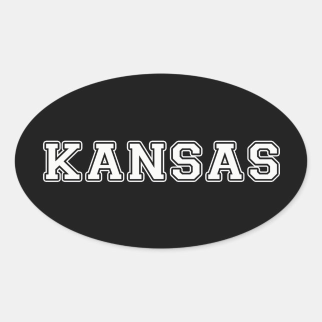 Sticker Ovale Kansas (Devant)
